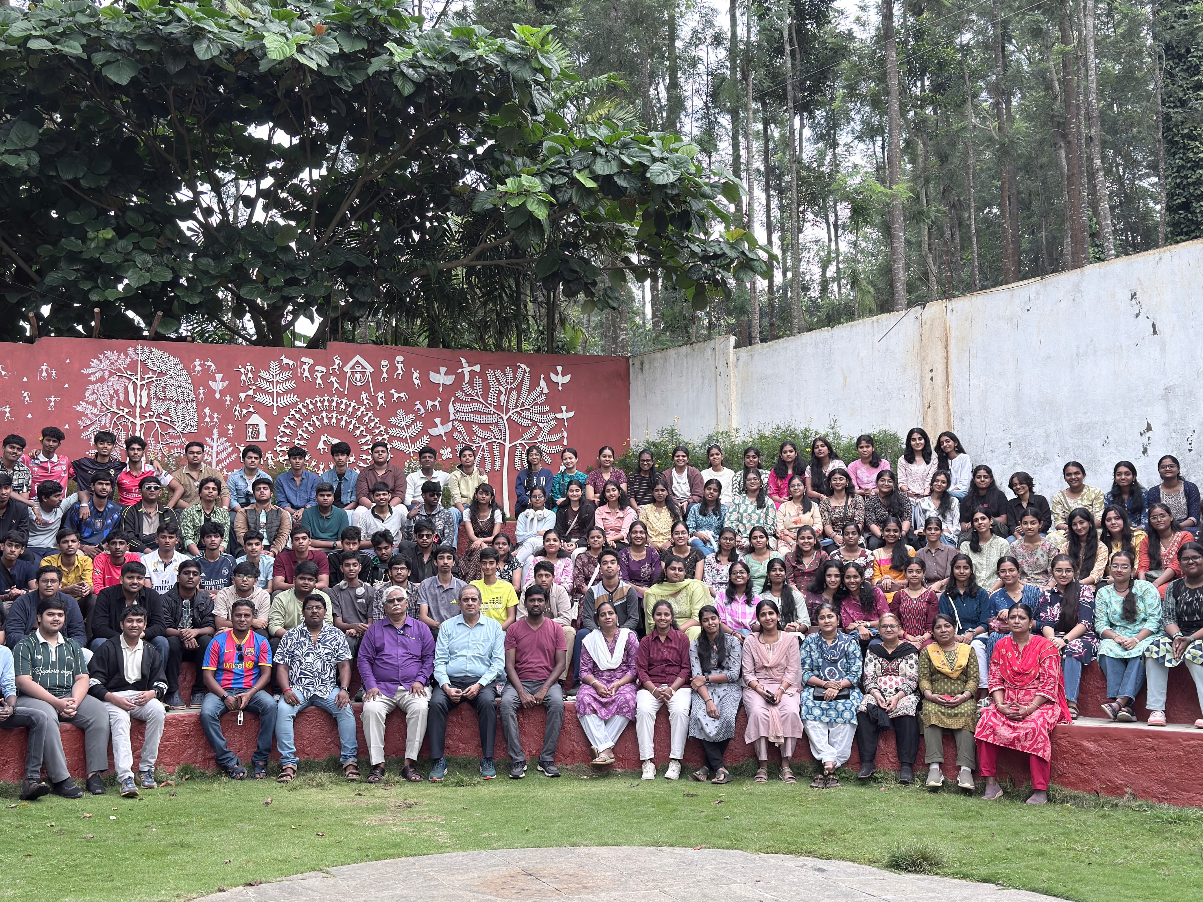 Class XII students and teachers at Yercaud
